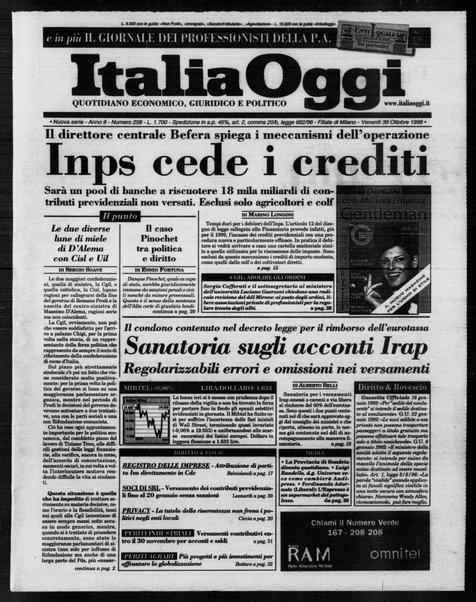 Italia oggi : quotidiano di economia finanza e politica